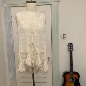 Free People Boho Lace Swing Sleeveless Tanks S/P